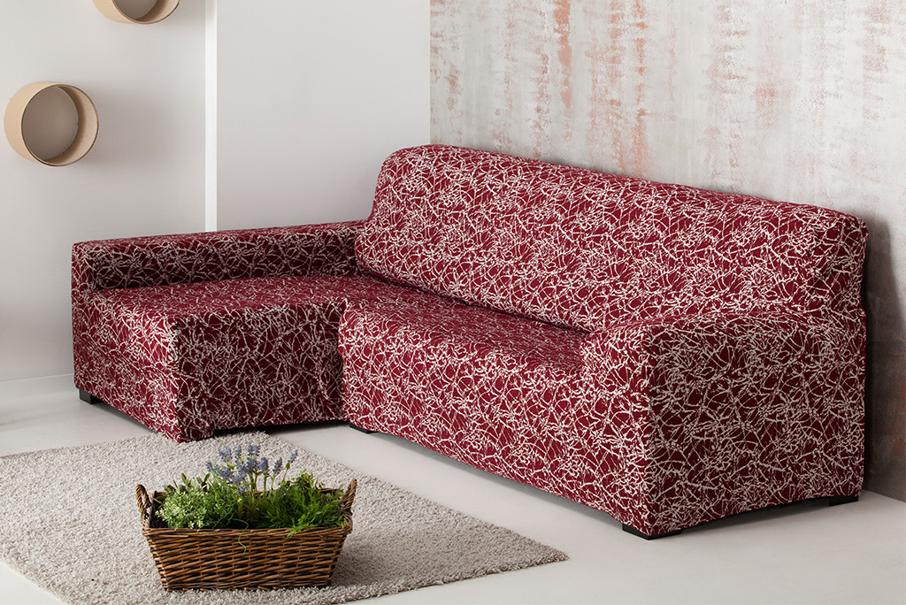 Funda de sofá chaiselongue elástica, modelo Nica