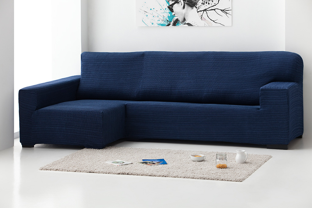 Funda de sofá chaiselongue elástica, modelo Rústica